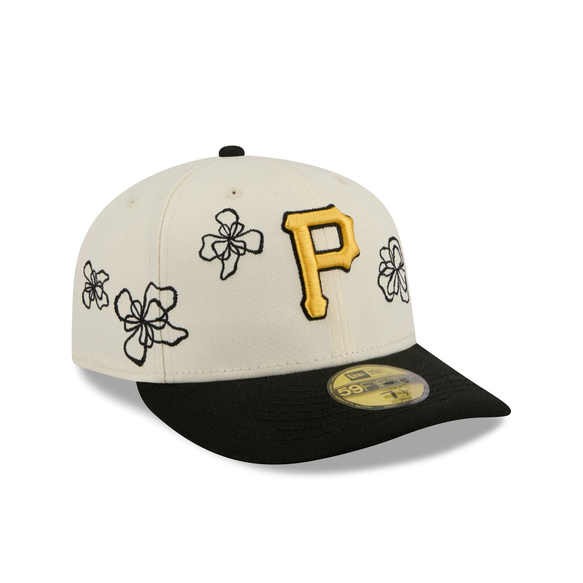 Pittsburgh Pirates Floral Outline 59FIFTY Fitted Hat