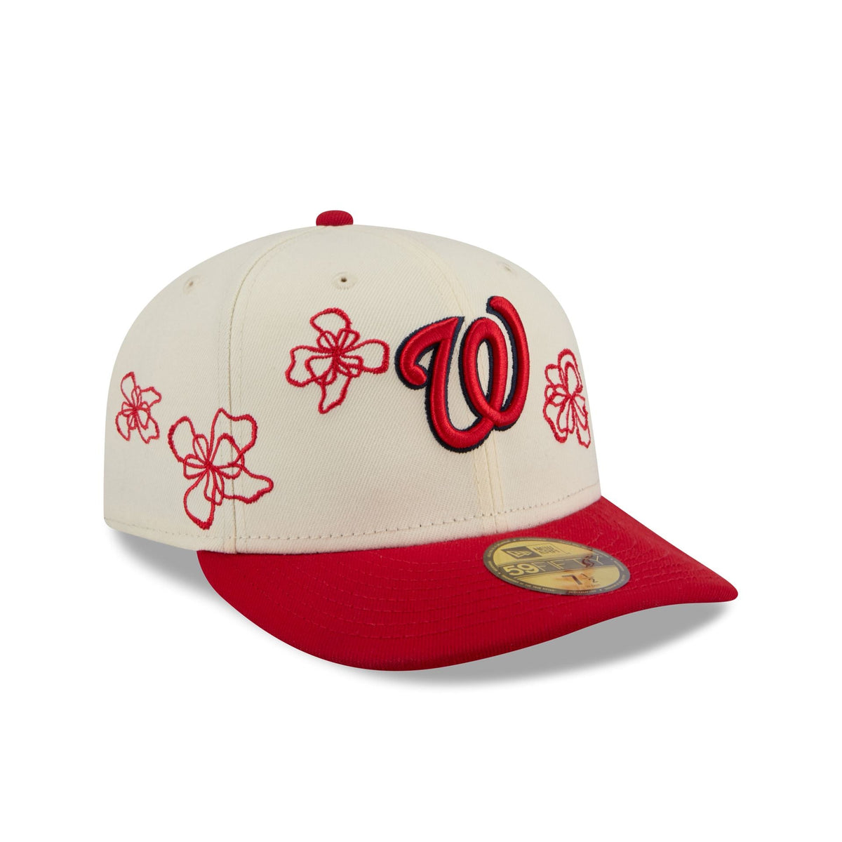 Washington Nationals Floral Outline 59FIFTY Fitted Hat