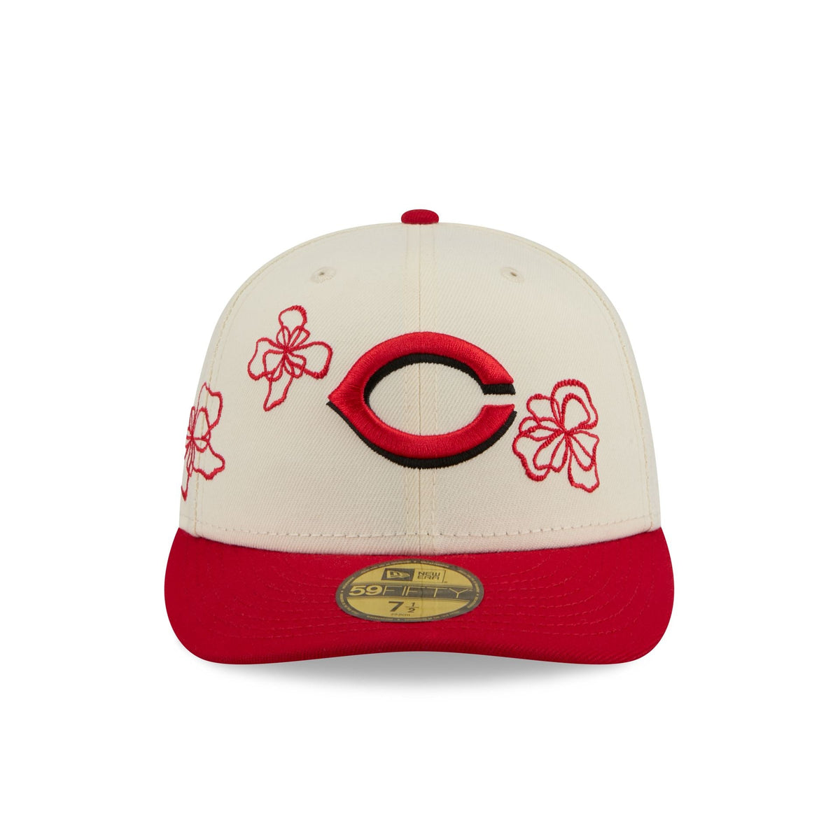 Cincinnati Reds Floral Outline 59FIFTY Fitted Hat
