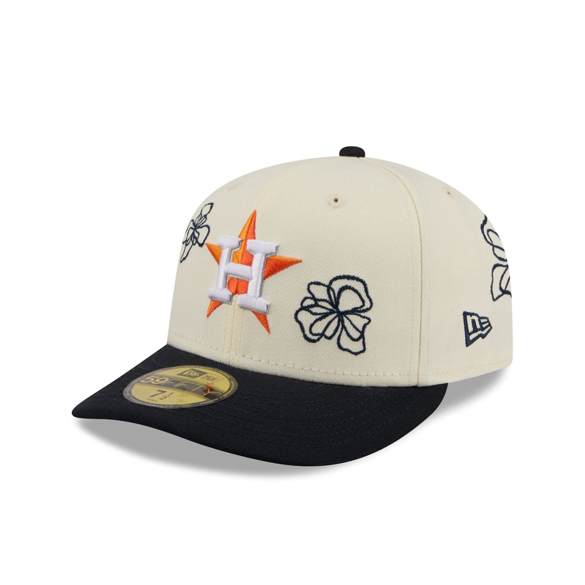Houston Astros Floral Outline 59FIFTY Fitted Hat