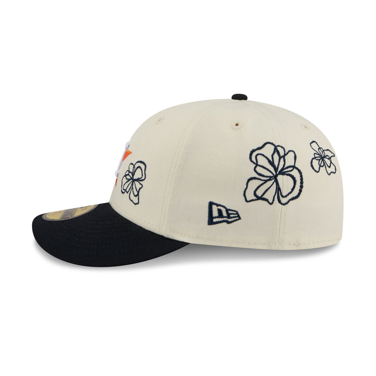Houston Astros Floral Outline 59FIFTY Fitted Hat