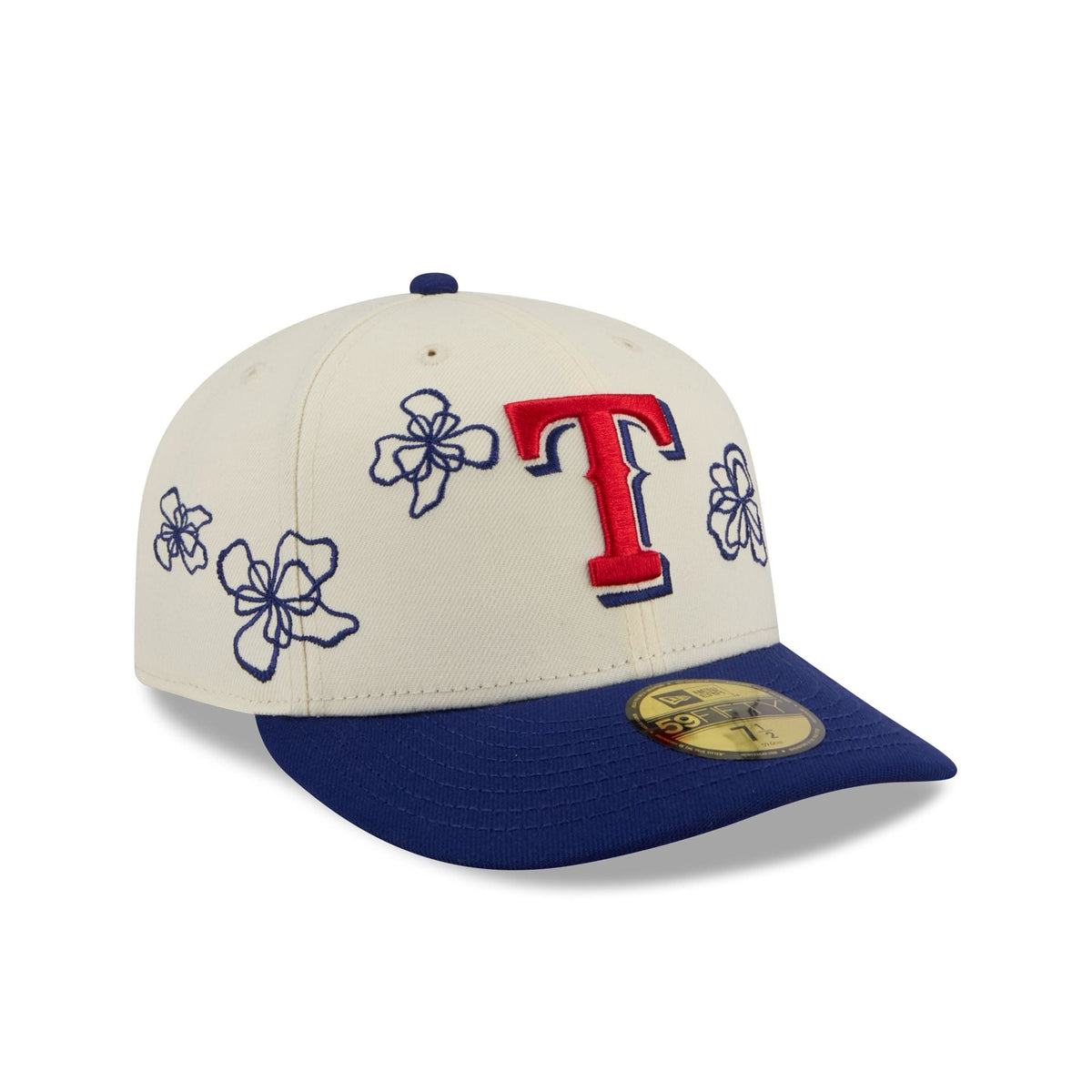 Texas Rangers Floral Outline 59FIFTY Fitted Hat