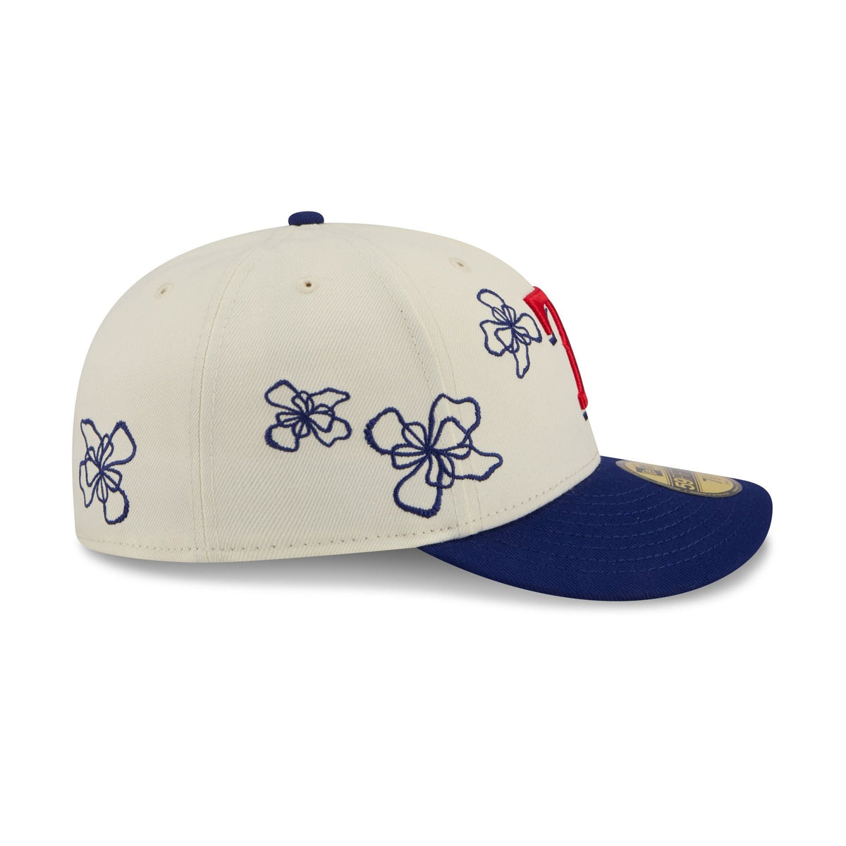 Texas Rangers Floral Outline 59FIFTY Fitted Hat