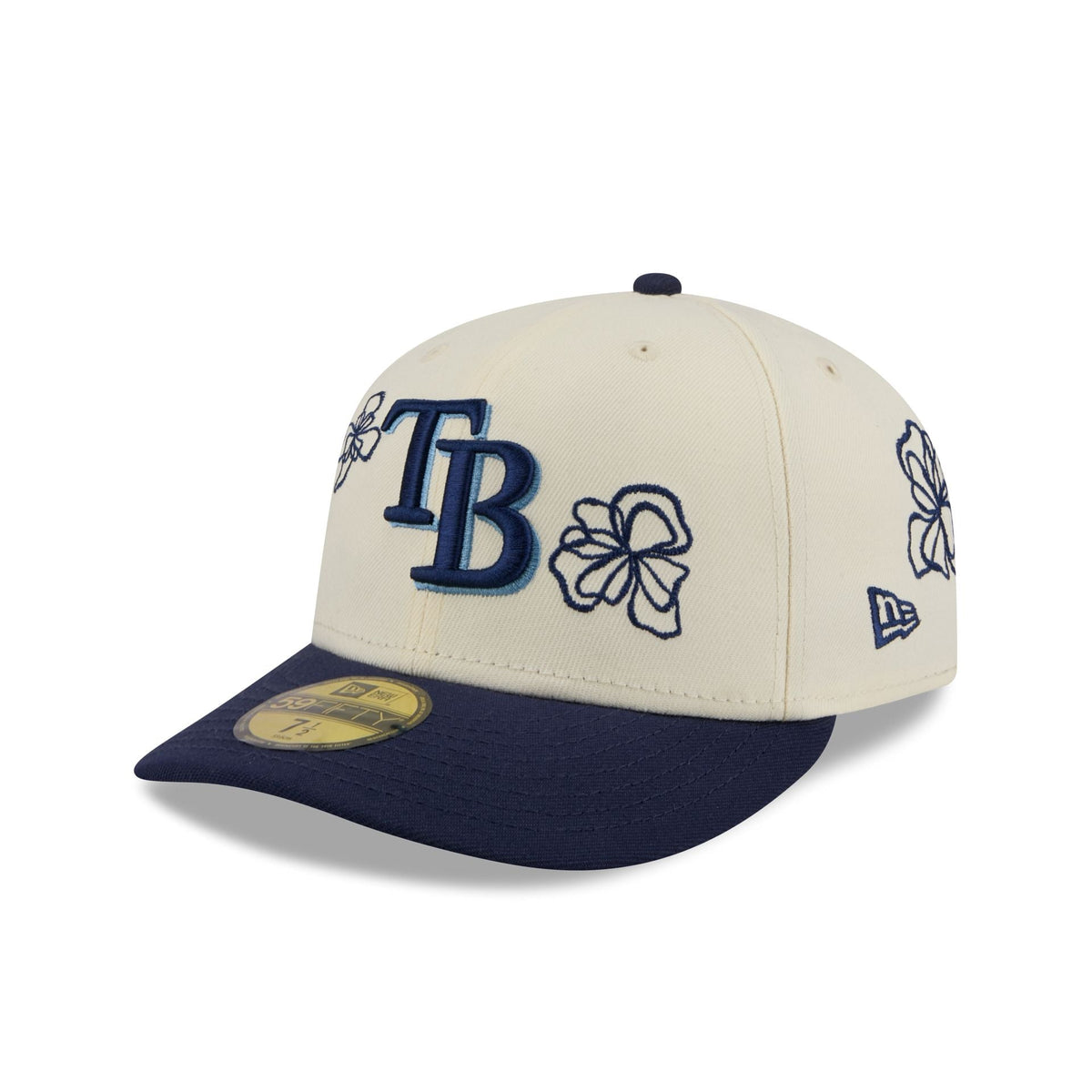 Tampa Bay Rays Floral Outline 59FIFTY Fitted Hat