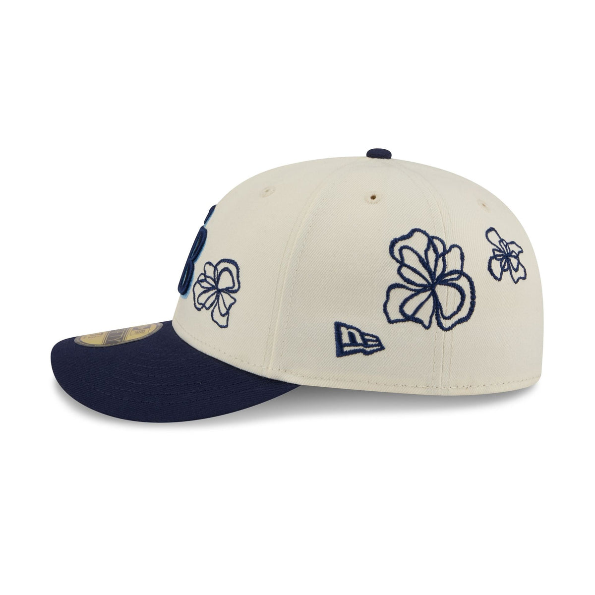 Tampa Bay Rays Floral Outline 59FIFTY Fitted Hat