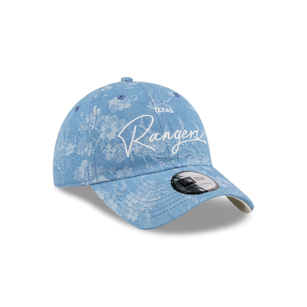 Texas Rangers Blue Leaves Casual Classic Adjustable Hat