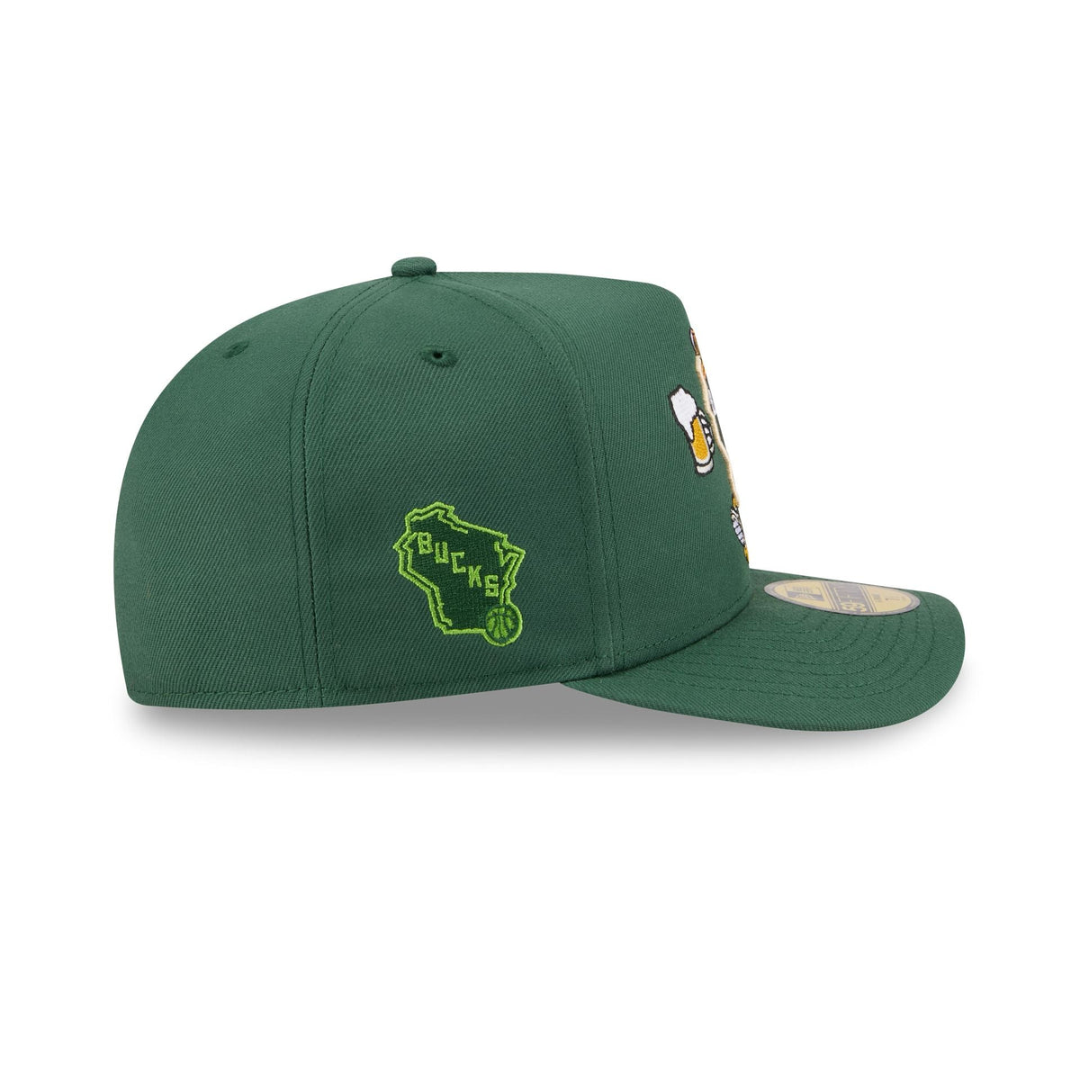 Milwaukee Bucks Cartoon 59FIFTY A-Frame Fitted Hat