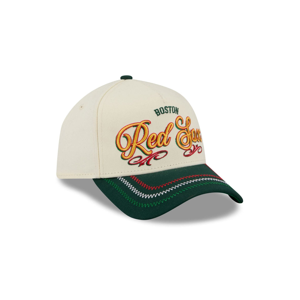 Boston Red Sox Cinco de Mayo Chrome White 9FORTY A-Frame Snapback Hat