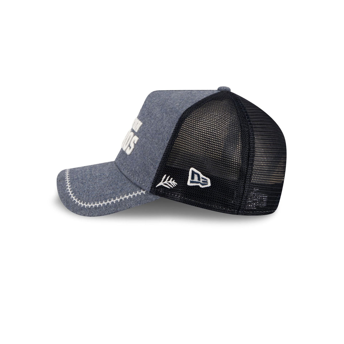 Houston Astros Navy Brushed Chambray 9FORTY A-Frame Trucker Hat
