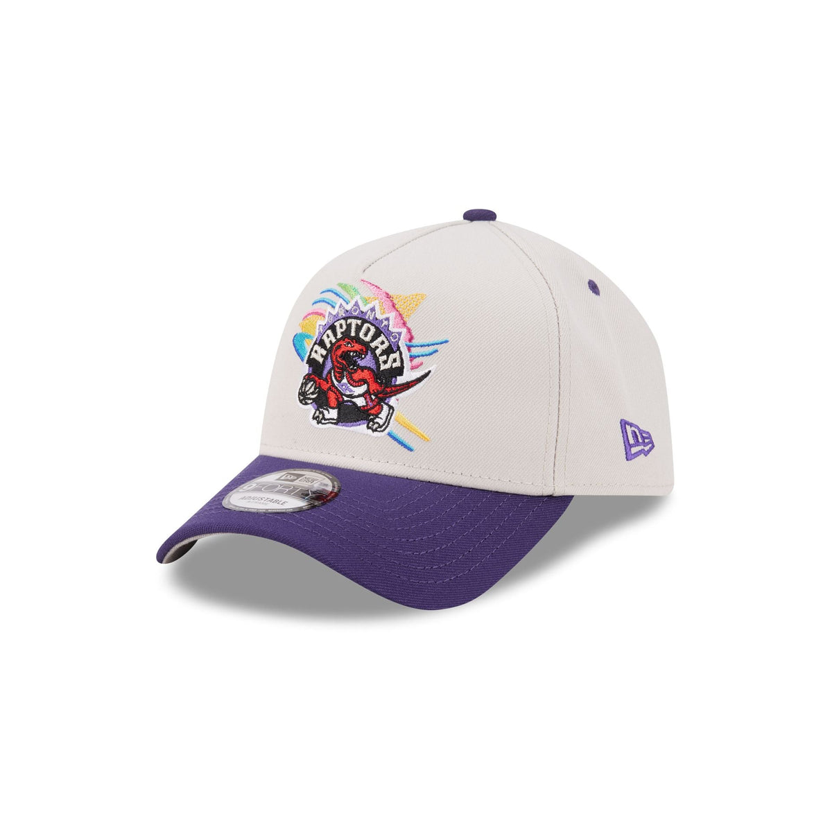 Toronto Raptors Hardwood Classics Retro Stone 9FORTY A-Frame Snapback Hat