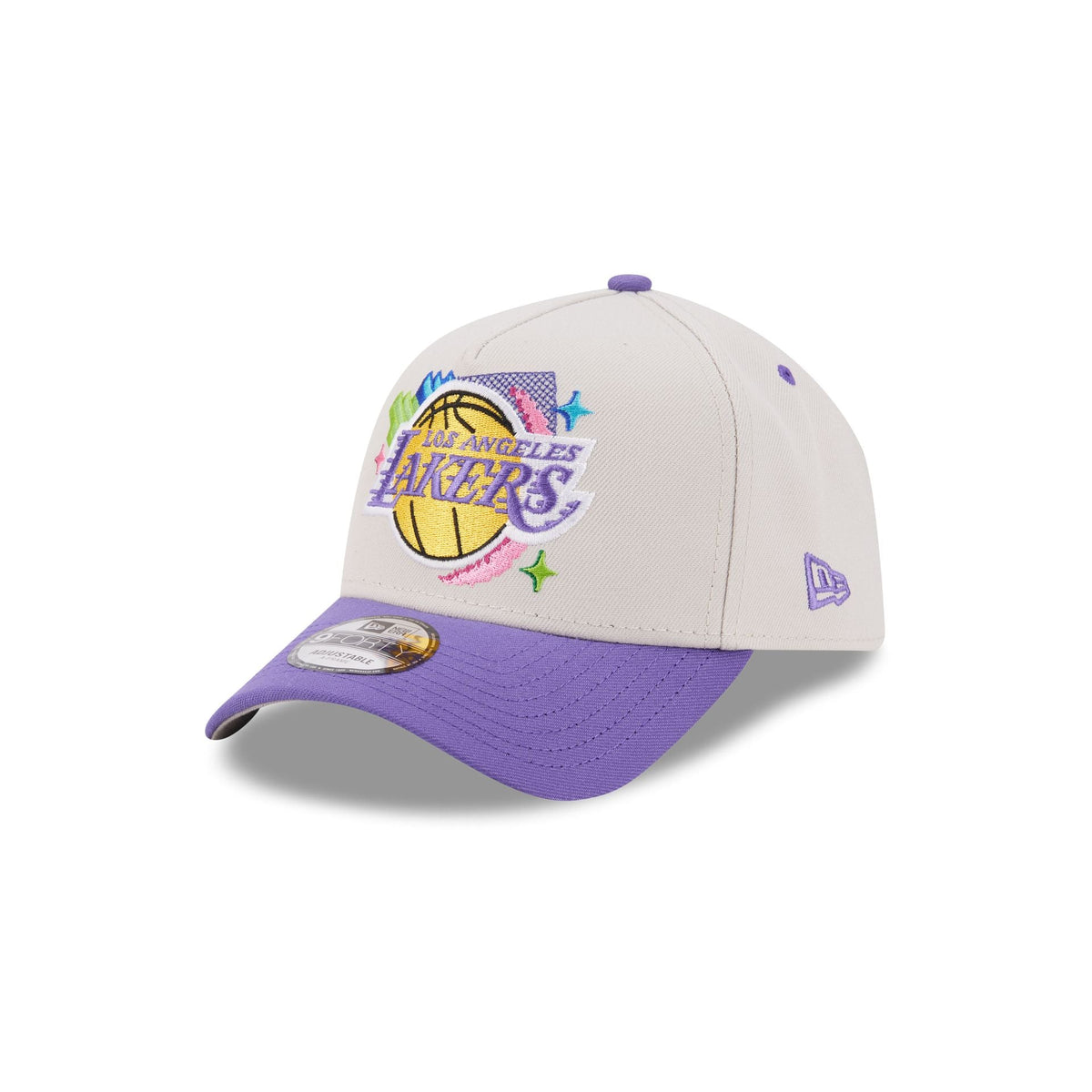 Los Angeles Lakers Hardwood Classics Retro Stone 9FORTY A-Frame Snapback Hat