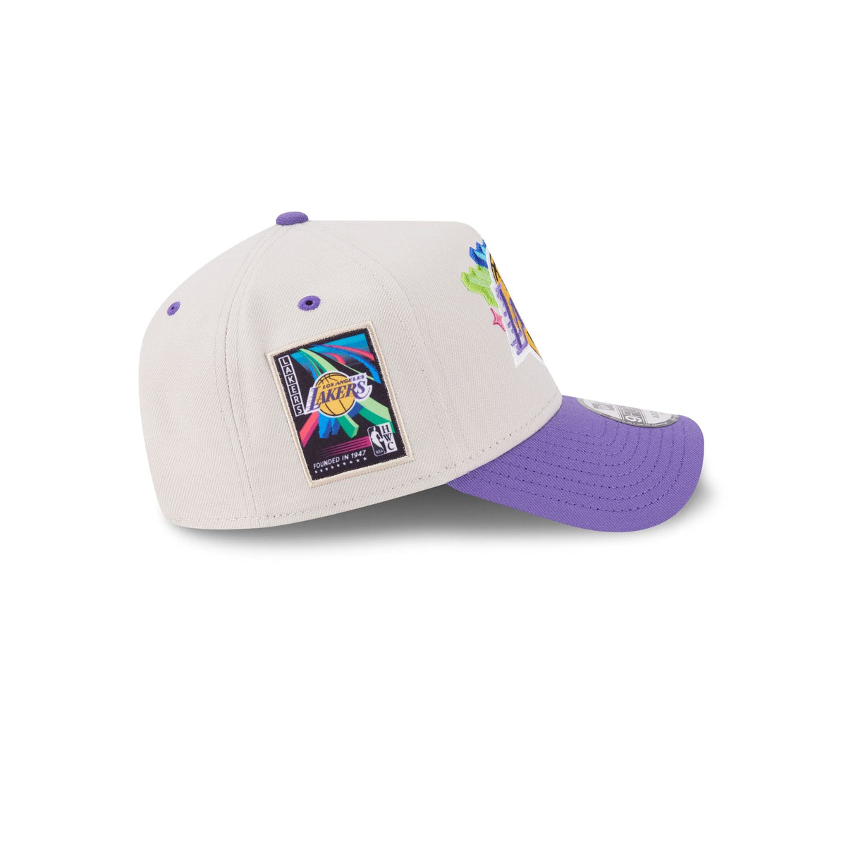 Los Angeles Lakers Hardwood Classics Retro Stone 9FORTY A-Frame Snapback Hat
