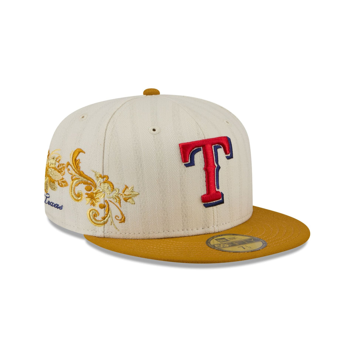 Texas Rangers Chrome Herringbone 59FIFTY Fitted Hat
