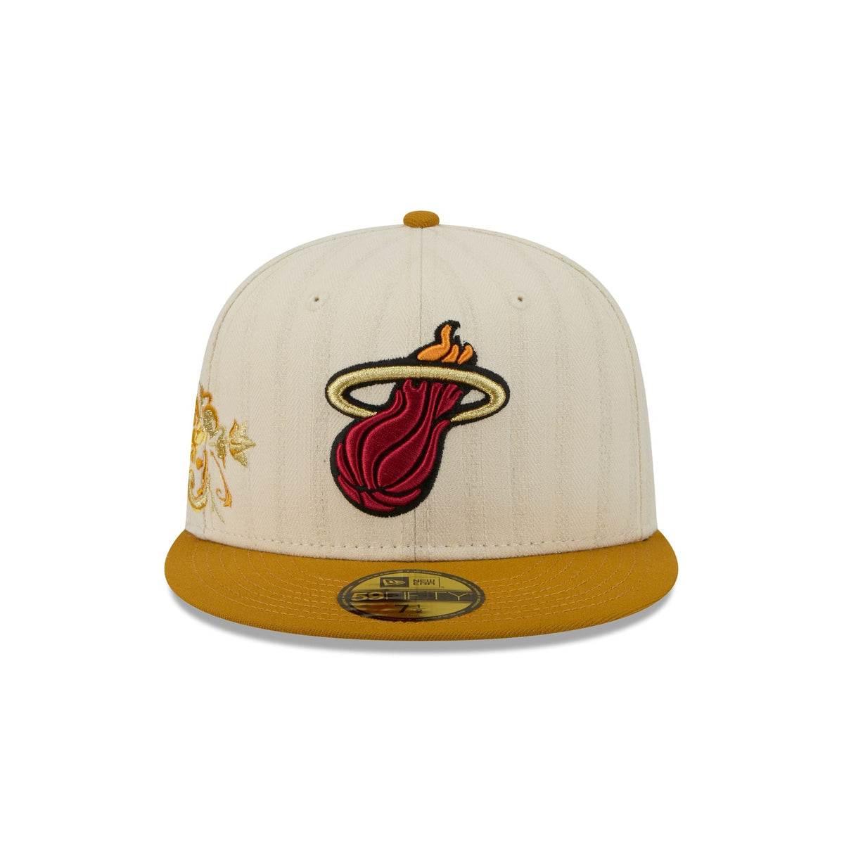 Miami Heat Chrome Herringbone 59FIFTY Fitted Hat