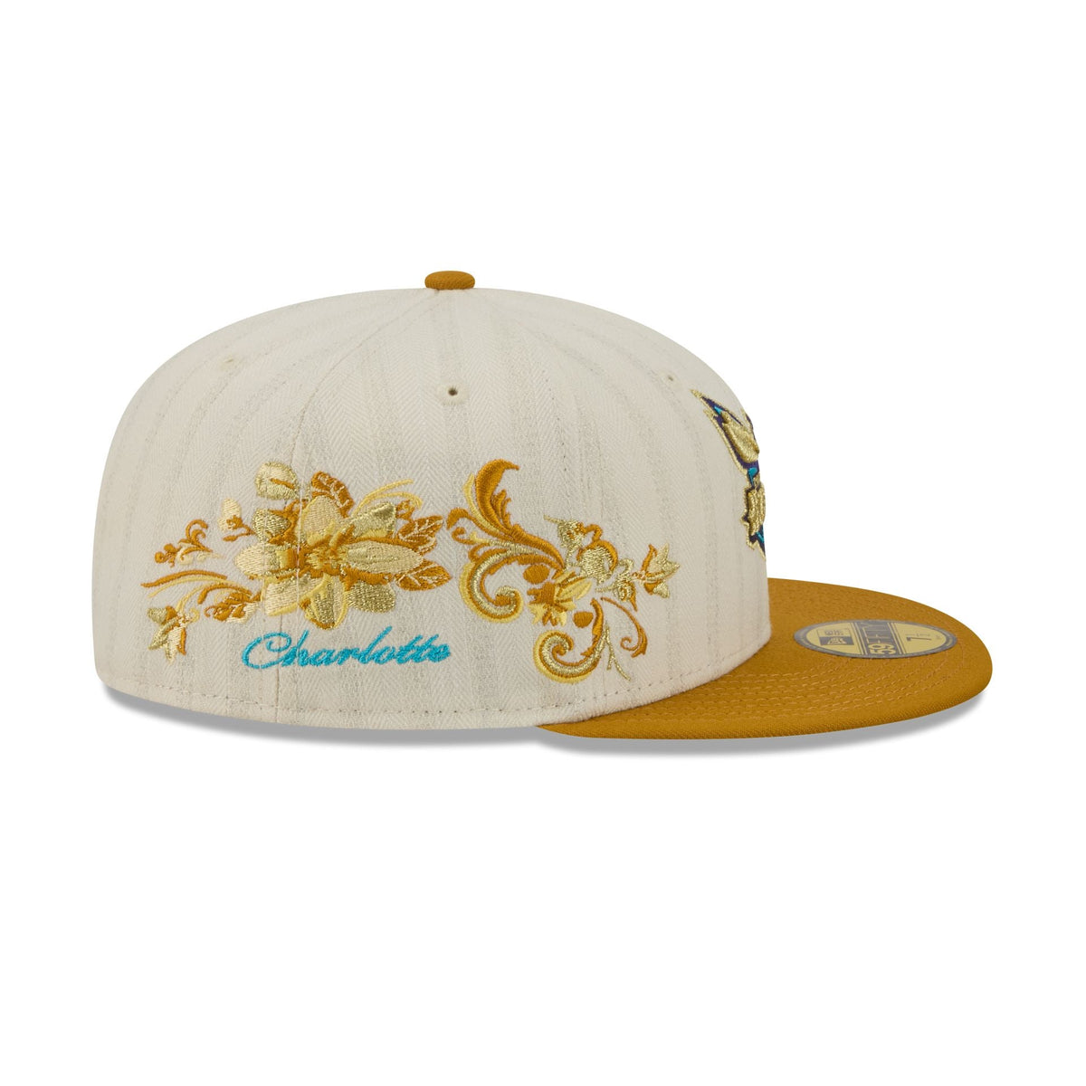 Charlotte Hornets Chrome Herringbone 59FIFTY Fitted Hat