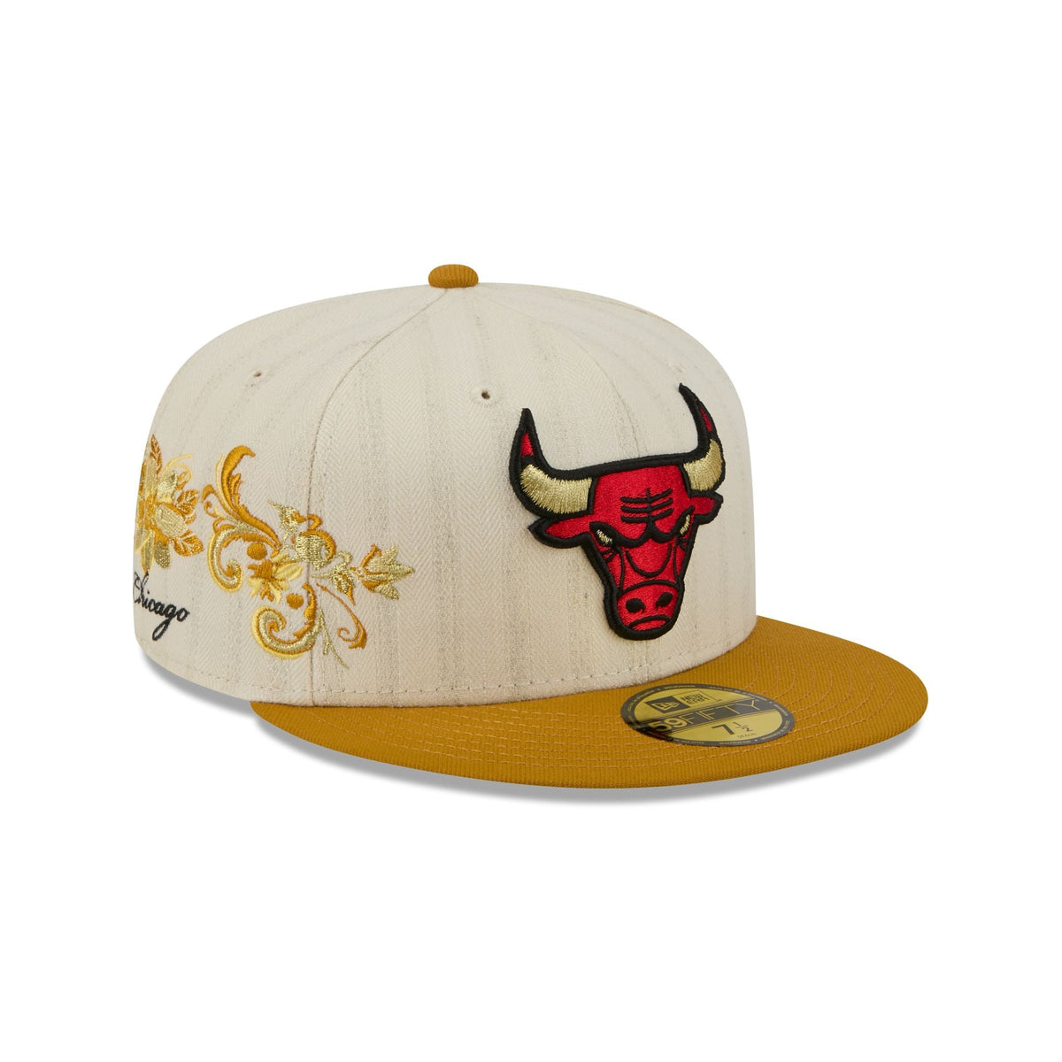 Chicago Bulls Chrome Herringbone 59FIFTY Fitted Hat