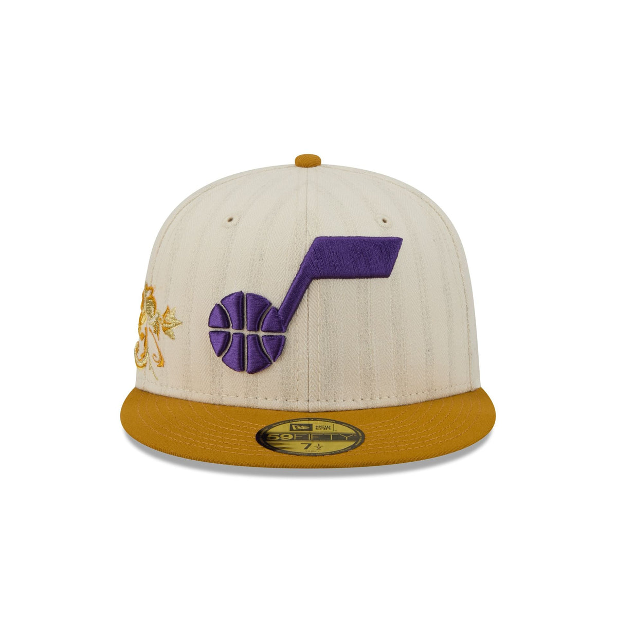 Utah Jazz Chrome Herringbone 59FIFTY Fitted Hat