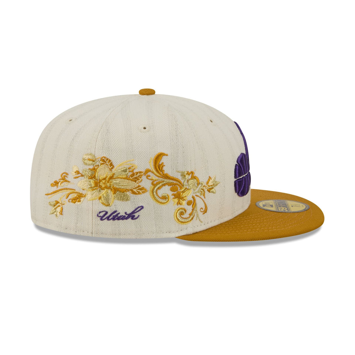 Utah Jazz Chrome Herringbone 59FIFTY Fitted Hat