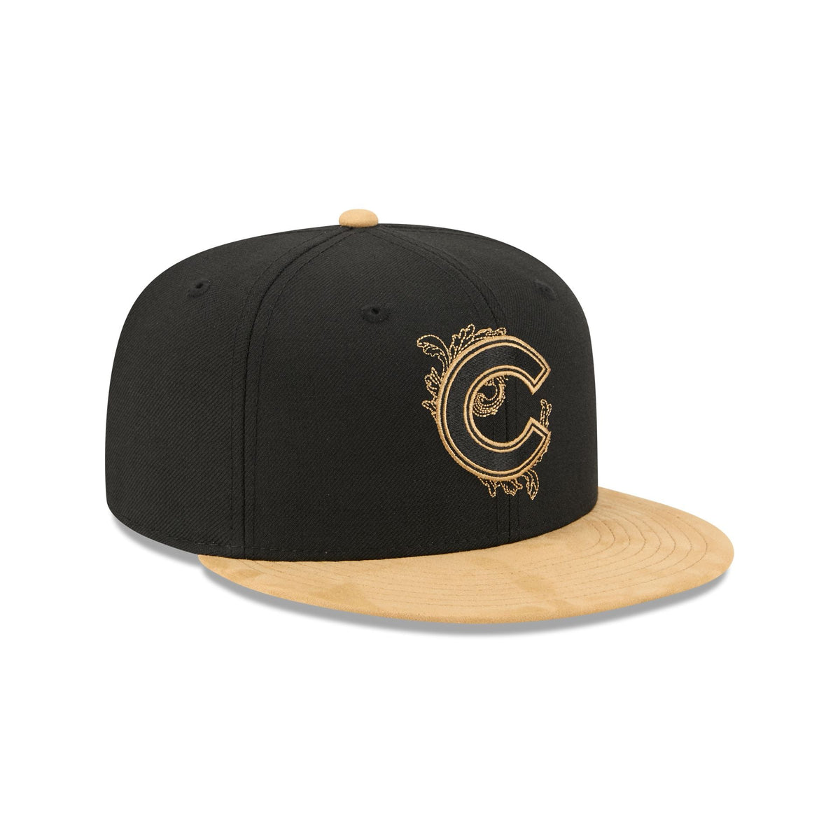 Chicago Cubs Black Wool 59FIFTY Fitted Hat