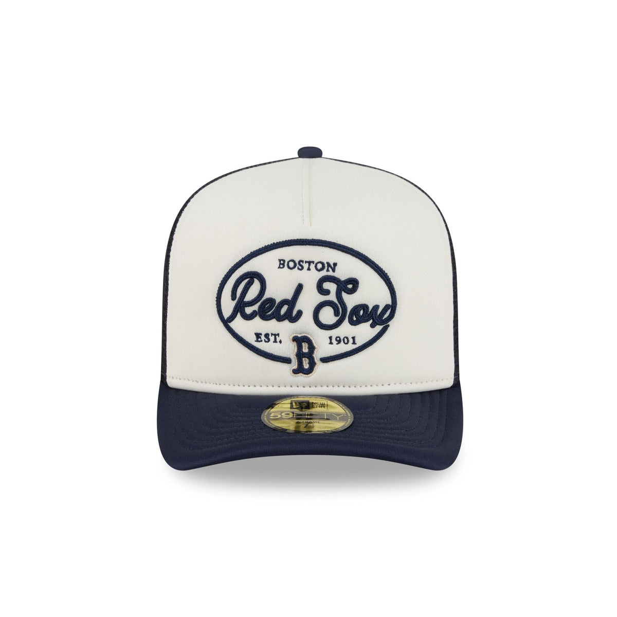 Boston Red Sox Chrome 59FIFTY Fitted Trucker Hat