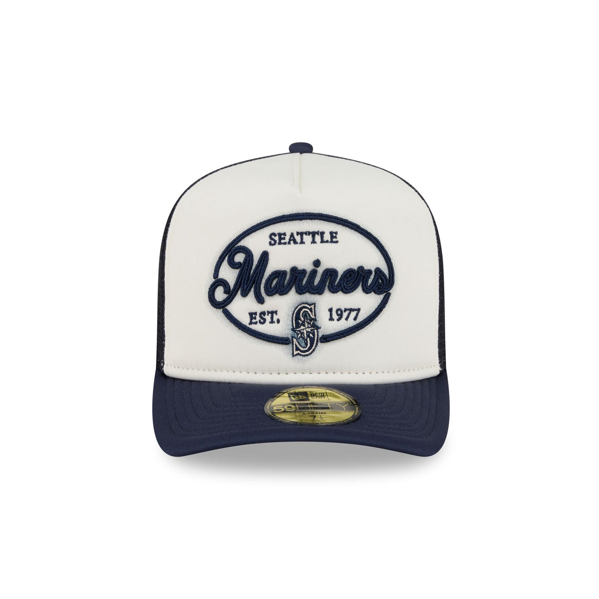 Seattle Mariners Chrome 59FIFTY Fitted Trucker Hat