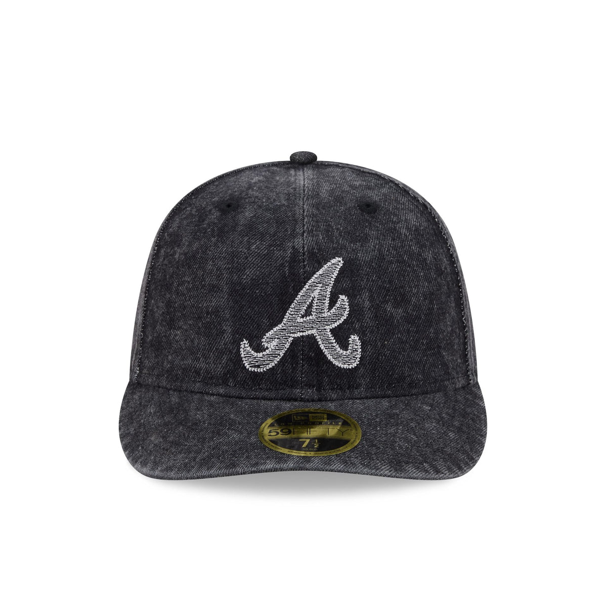 Atlanta Braves Black Denim Low Profile 59FIFTY Fitted Hat