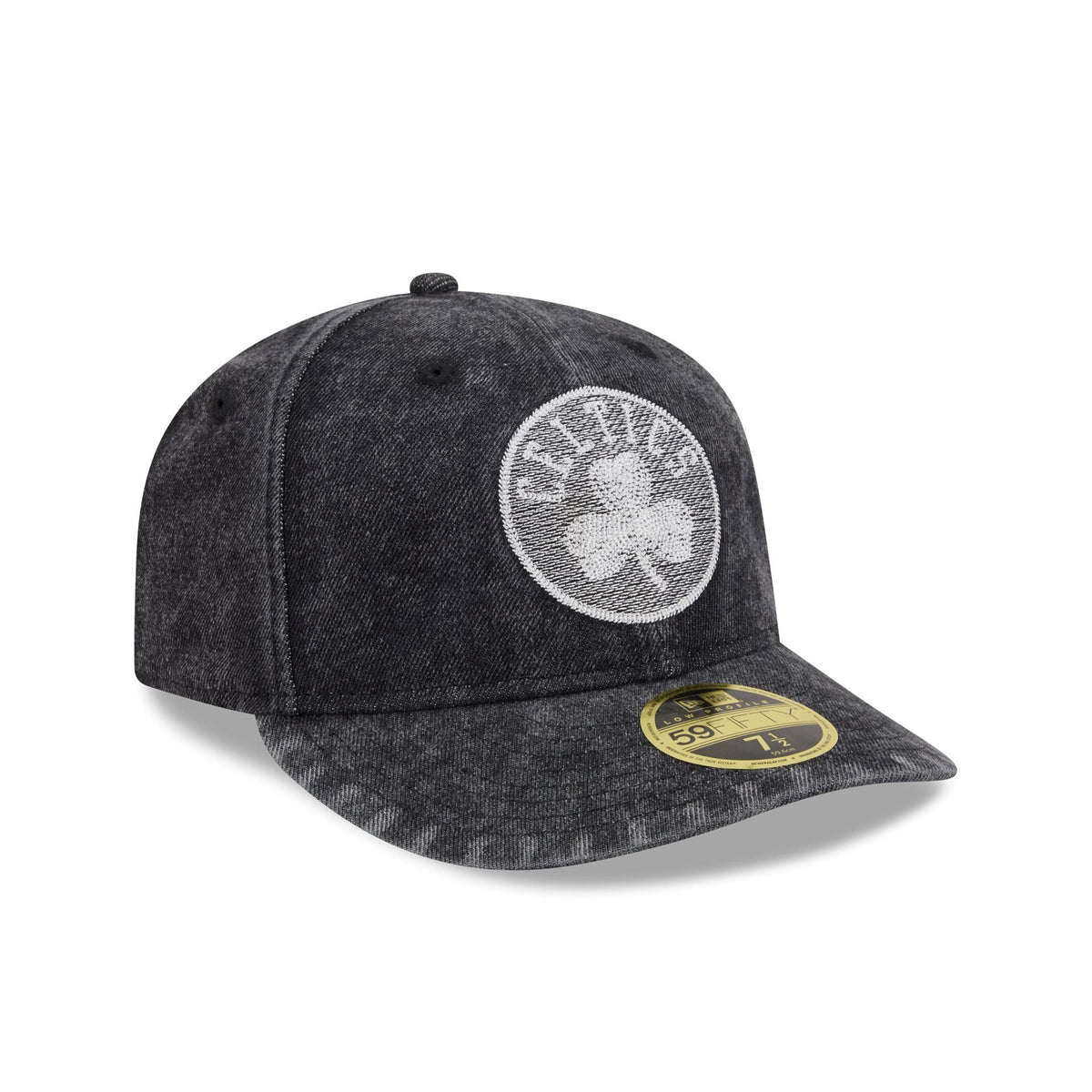 Boston Celtics Black Denim Low Profile 59FIFTY Fitted Hat