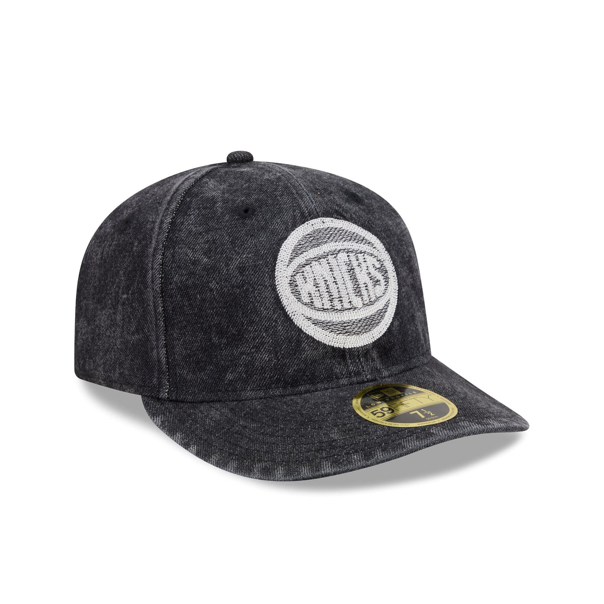 New York Knicks Black Denim Low Profile 59FIFTY Fitted Hat