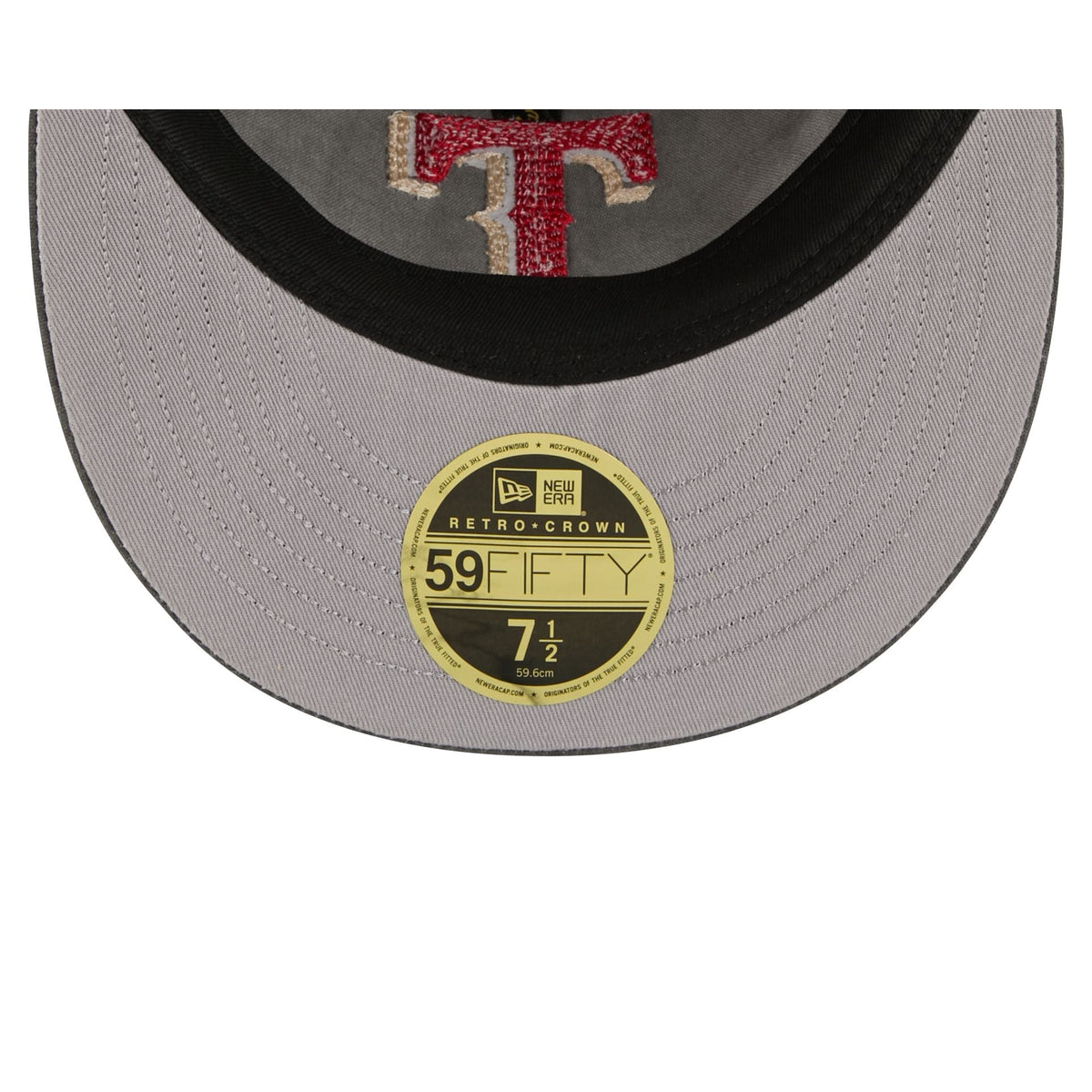 Texas Rangers Visor Stitch Retro Crown 59FIFTY Fitted Hat