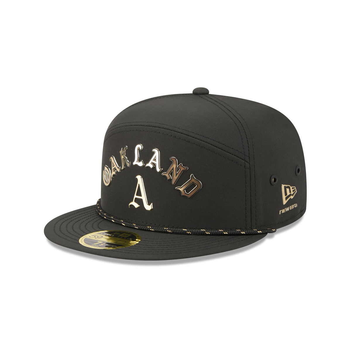 Athletics Gold Logo Rope Split Panel 59FIFTY Fitted Hat