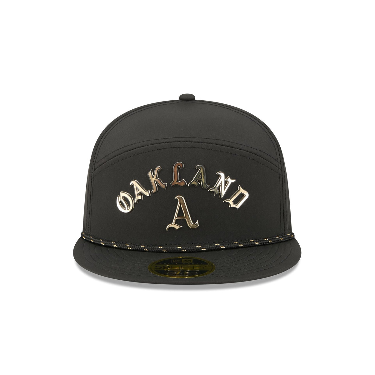 Athletics Gold Logo Rope Split Panel 59FIFTY Fitted Hat