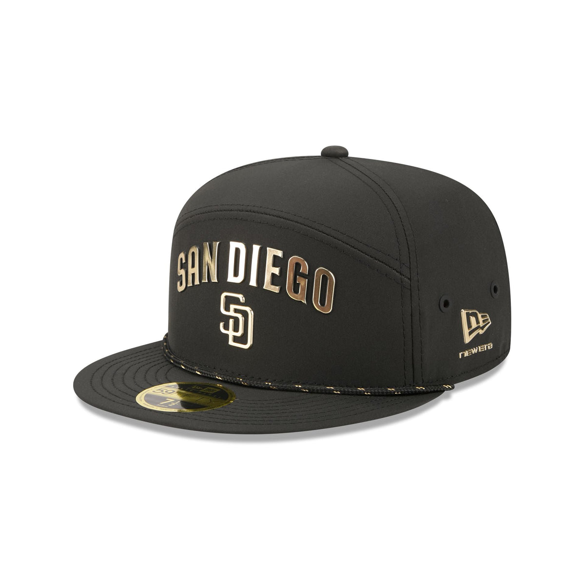 San Diego Padres Gold Logo Rope Split Panel 59FIFTY Fitted Hat
