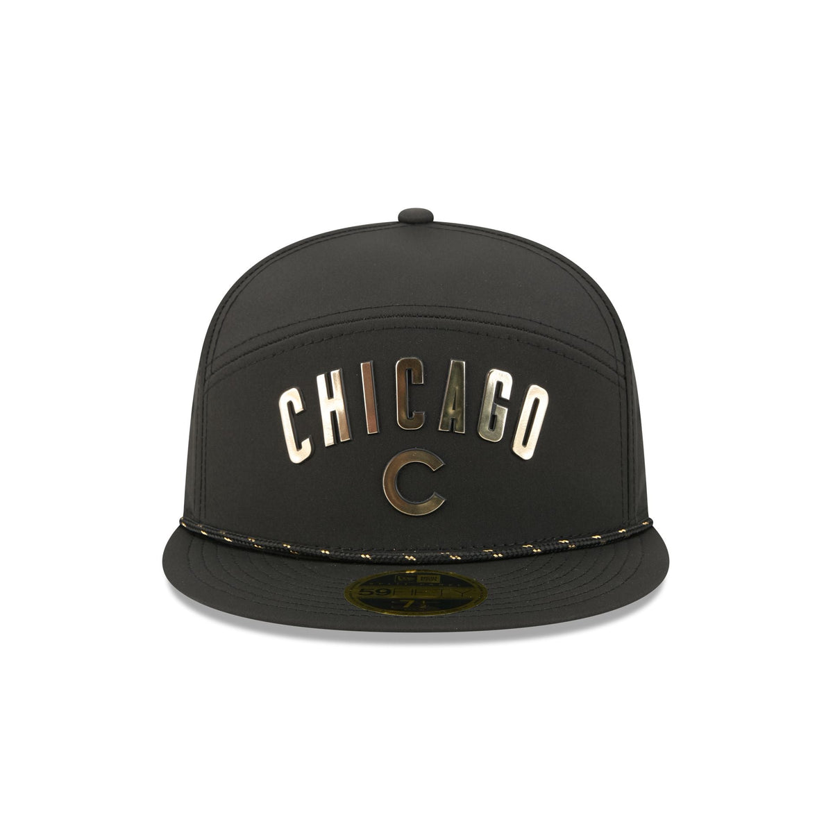 Chicago Cubs Gold Logo Rope Split Panel 59FIFTY Fitted Hat