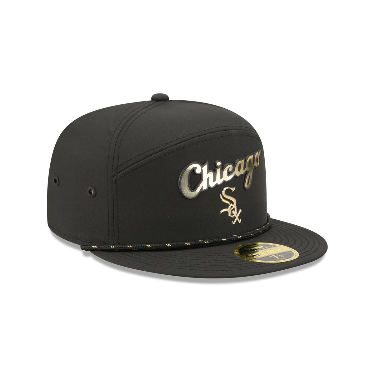 Chicago White Sox Gold Logo Rope Split Panel 59FIFTY Fitted Hat