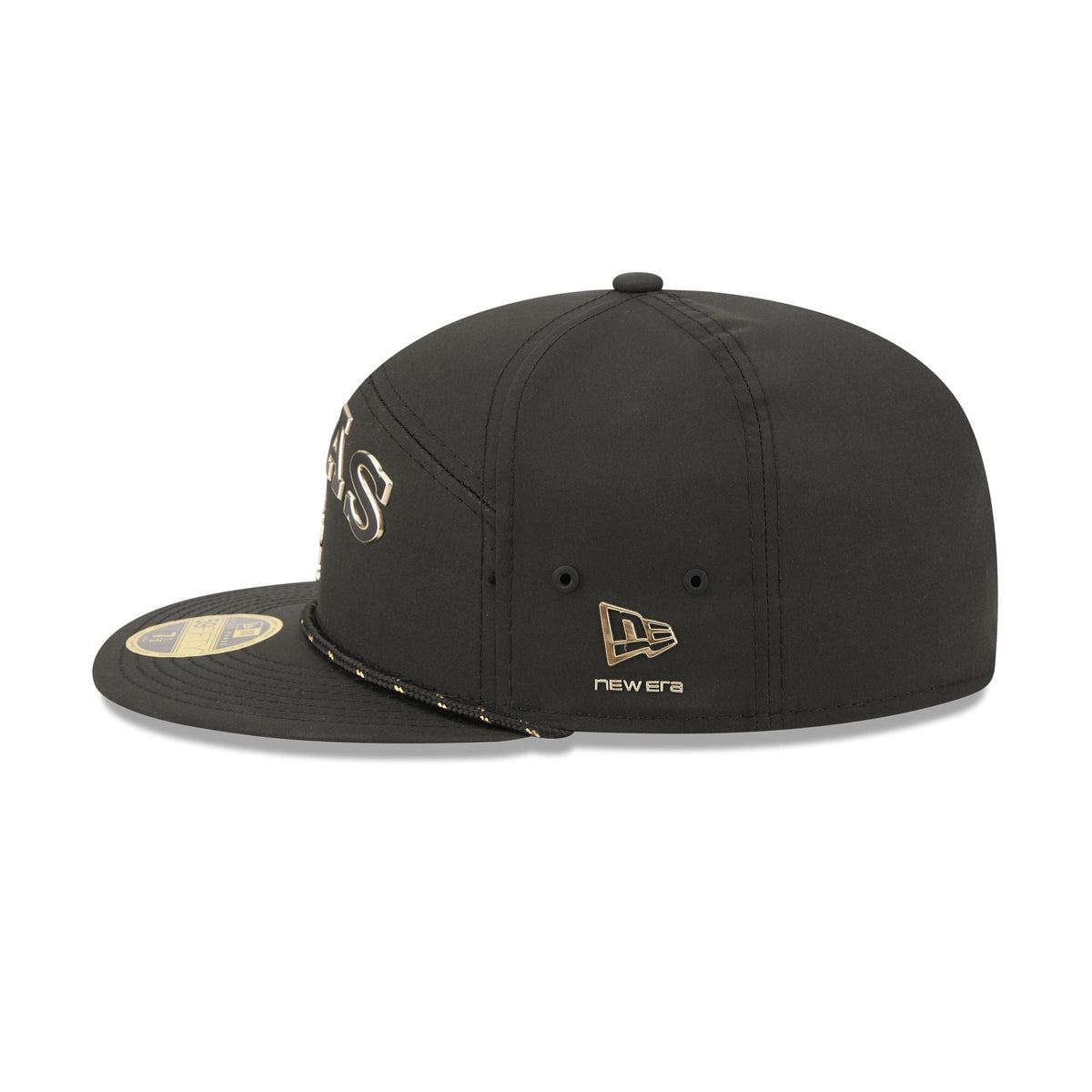 Texas Rangers Gold Logo Rope Split Panel 59FIFTY Fitted Hat