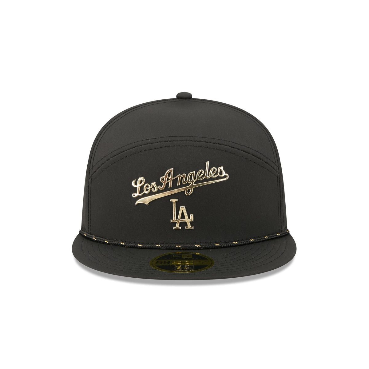 Los Angeles Dodgers Gold Logo Rope Split Panel 59FIFTY Fitted Hat