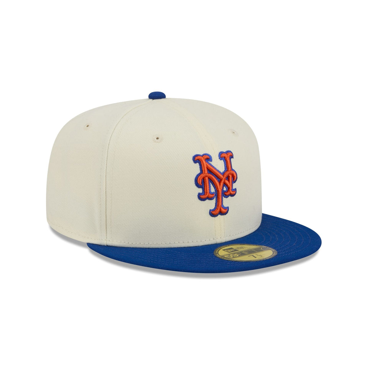 New York Mets Chrome White Basic 59FIFTY Fitted Hat