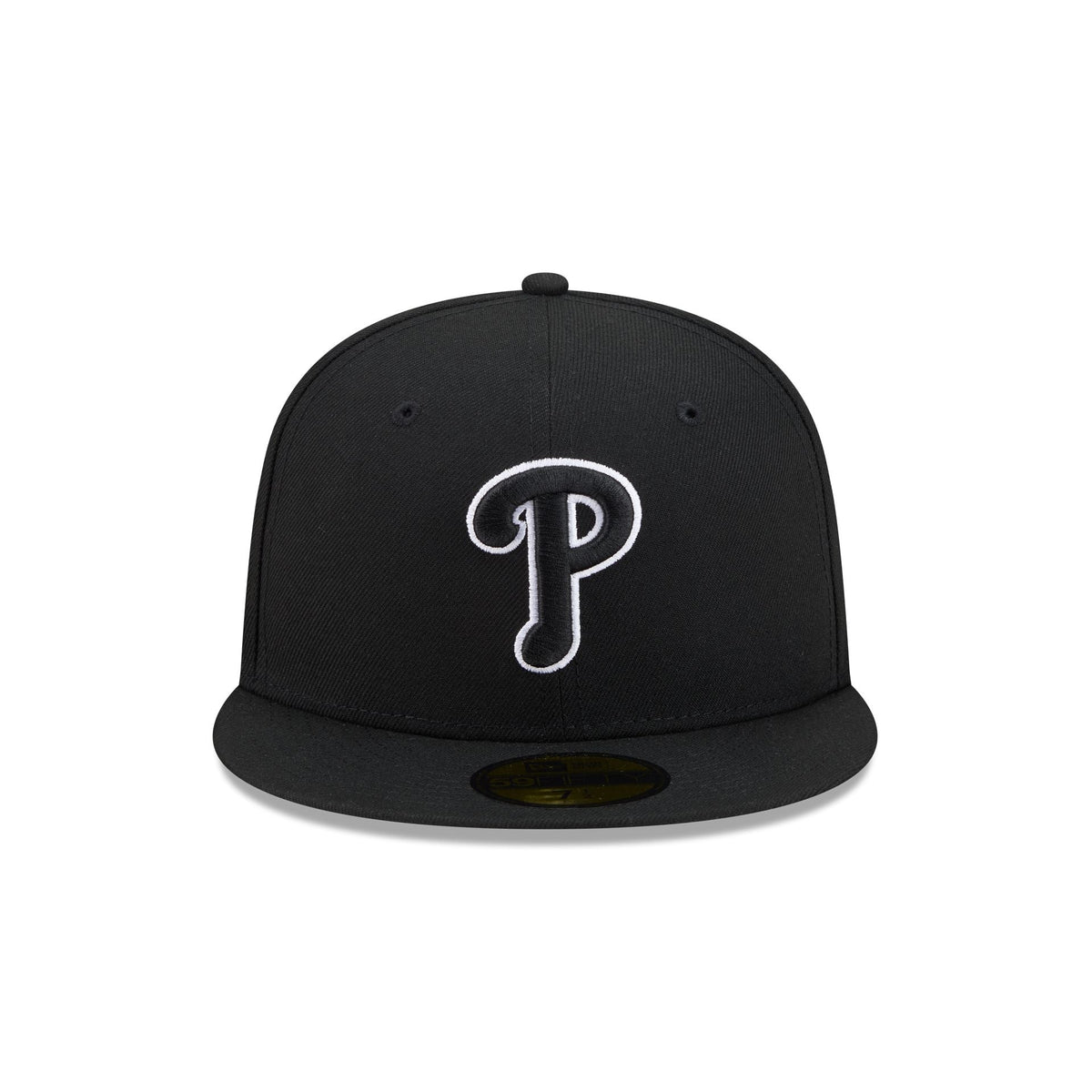 Philadelphia Phillies Black and White Basic 59FIFTY Fitted Hat