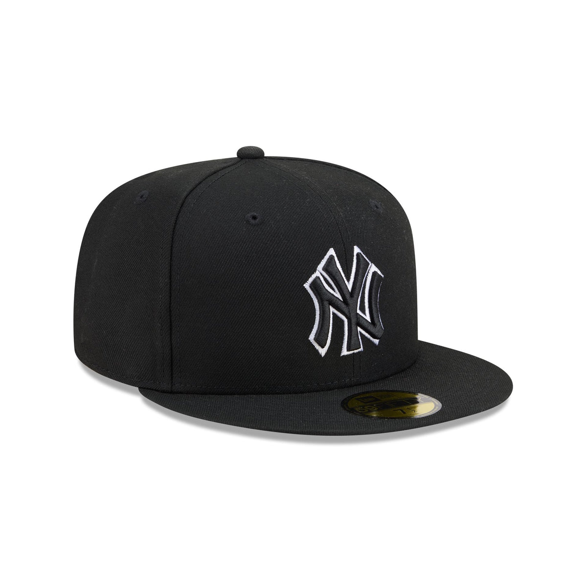 New York Yankees Black and White Basic 59FIFTY Fitted Hat