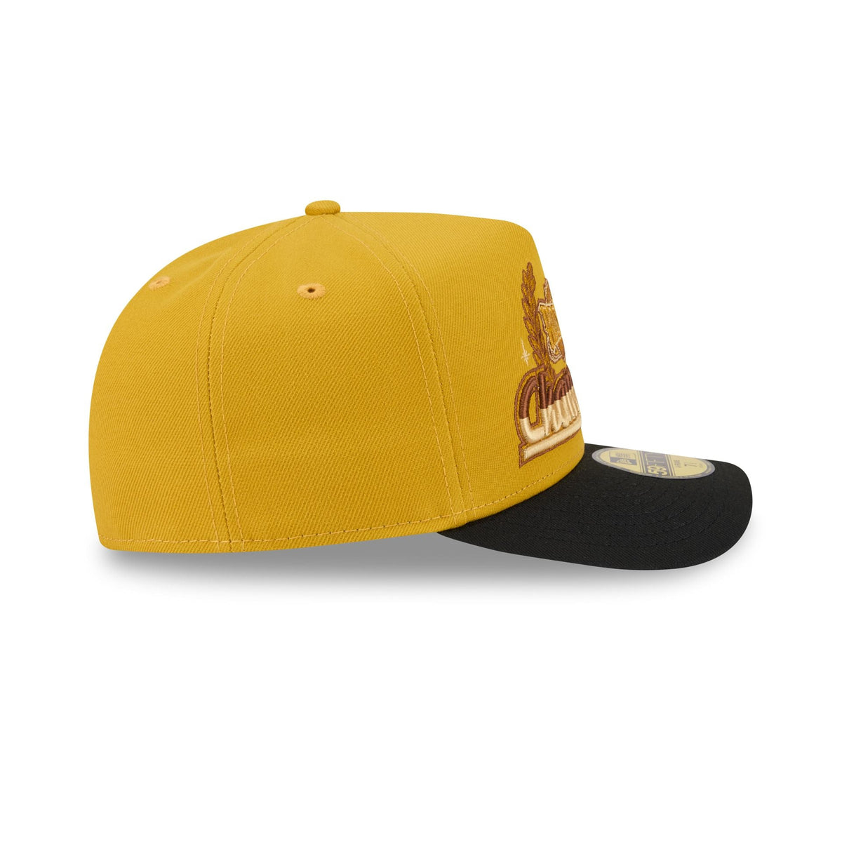 Just Caps Hardwood Classics Trophy Yellow Houston Rockets 59FIFTY A-Frame Fitted Hat