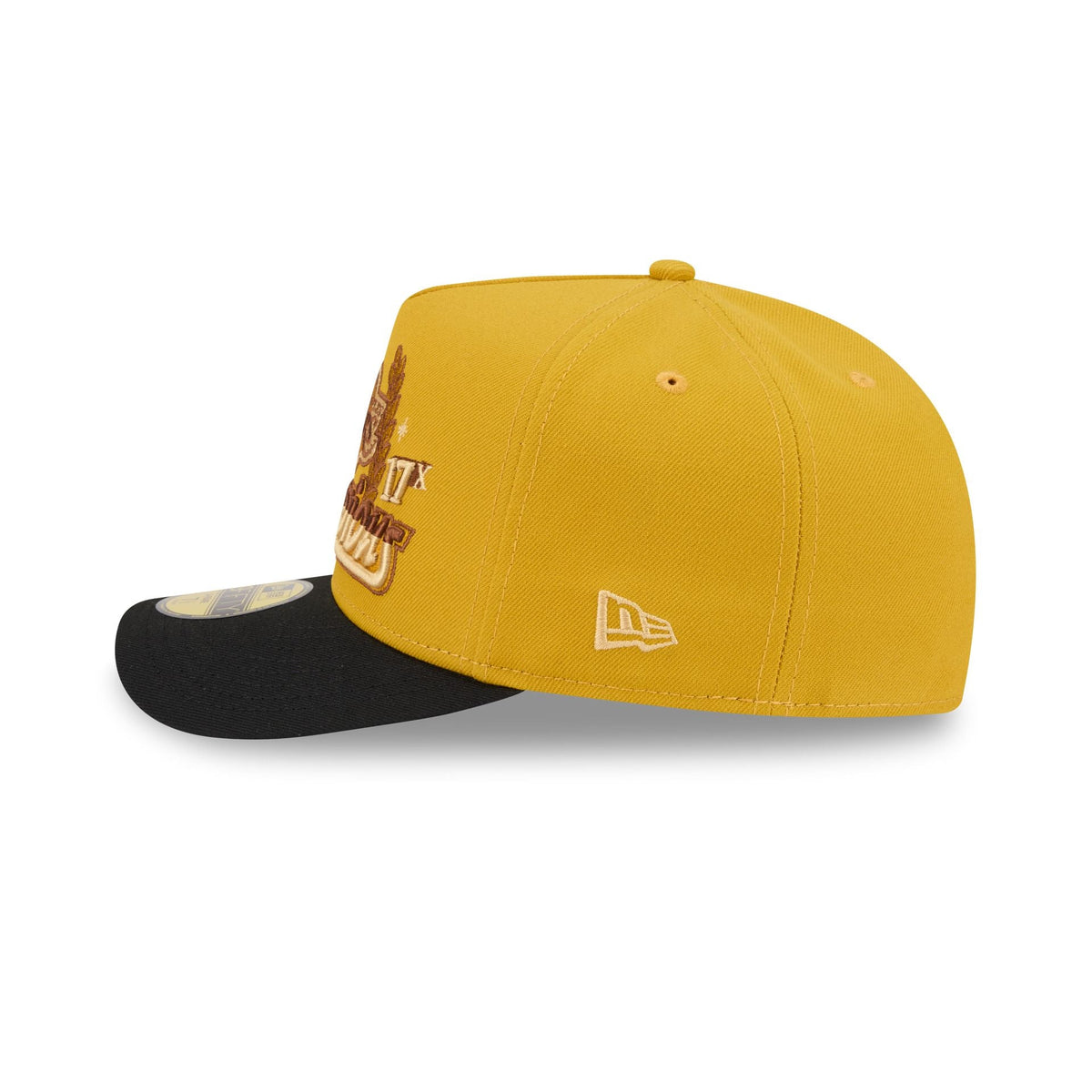Just Caps Hardwood Classics Trophy Yellow Los Angeles Lakers 59FIFTY A-Frame Fitted Hat