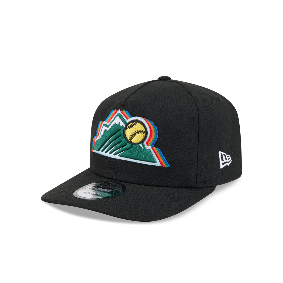 Colorado Rockies Multicolored Logo Black 19TWENTY Snapback Hat