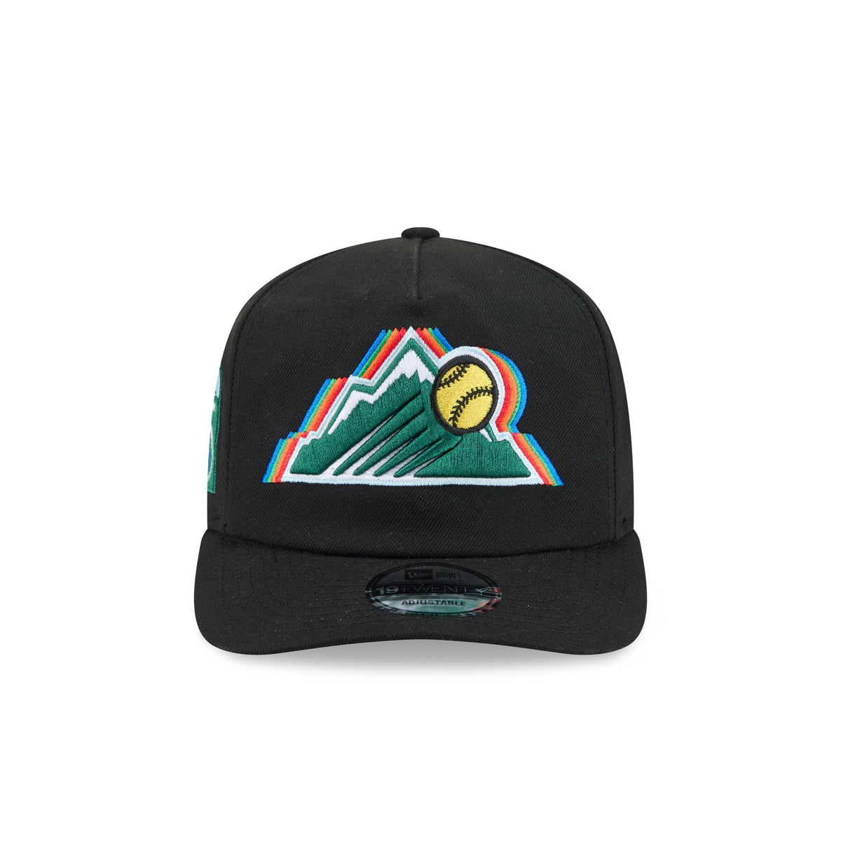 Colorado Rockies Multicolored Logo Black 19TWENTY Snapback Hat