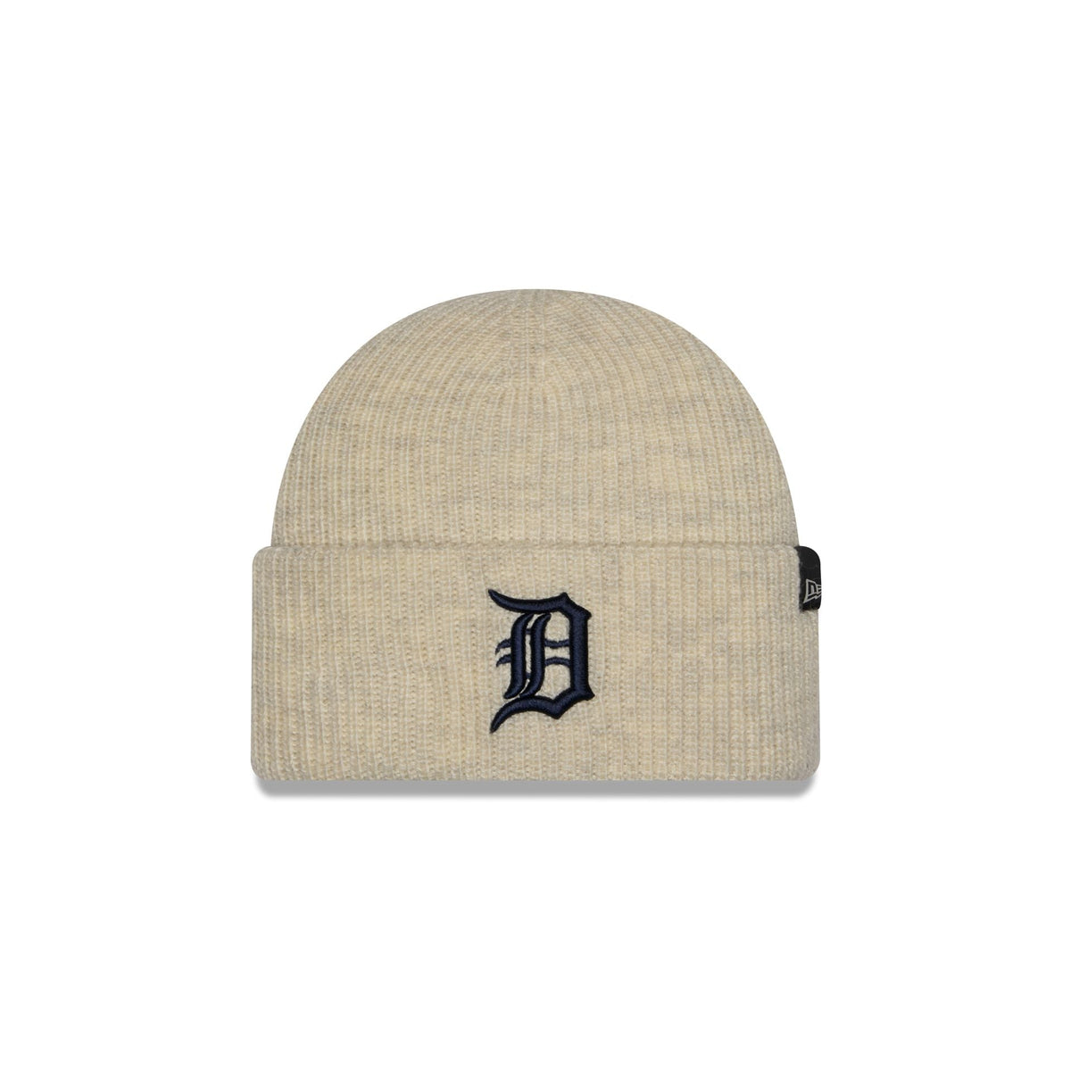 Detroit Tigers Woolen Heather Gray Short Cuff Knit Beanie Hat