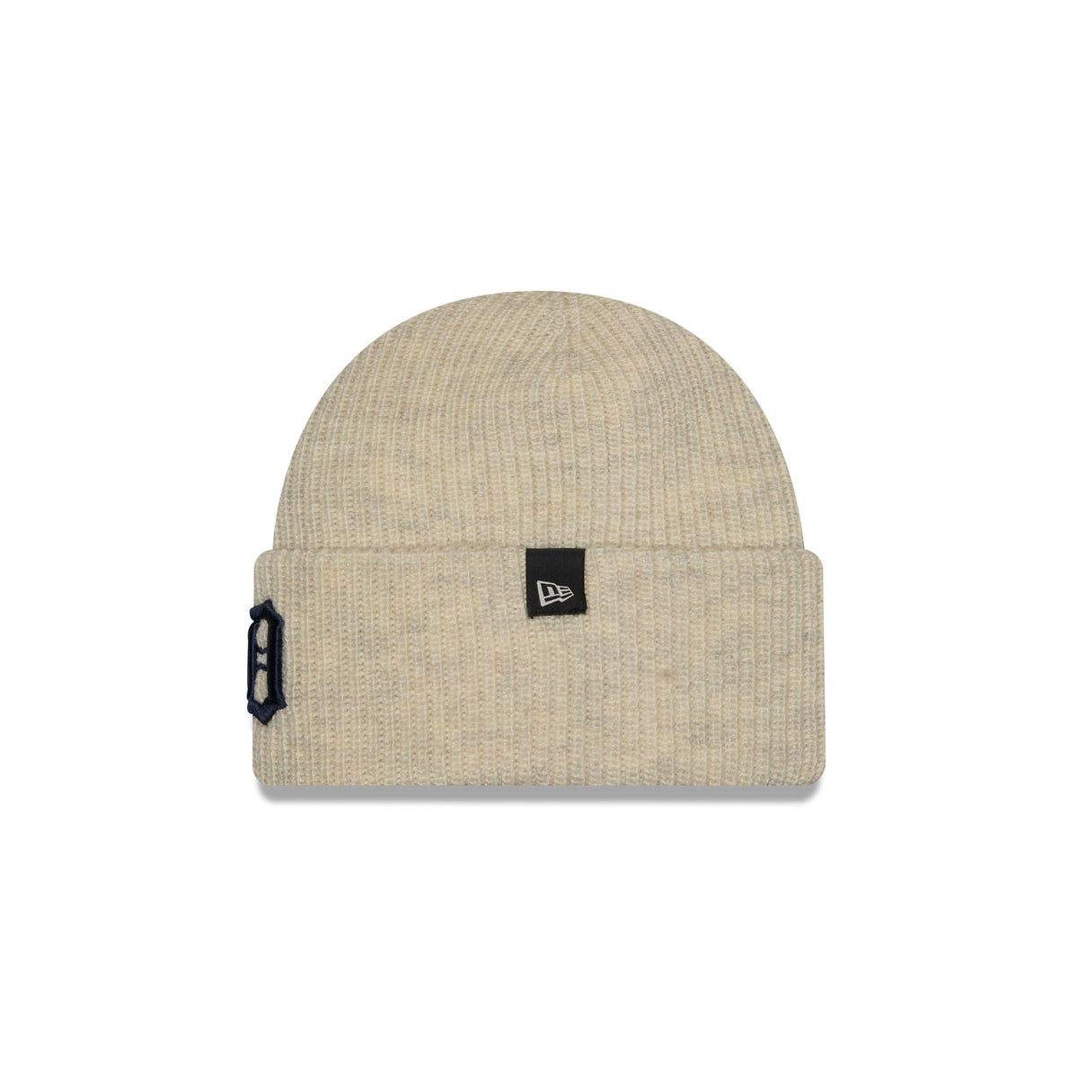 Detroit Tigers Woolen Heather Gray Short Cuff Knit Beanie Hat