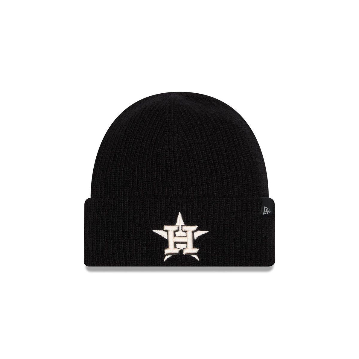 Houston Astros Woolen Black Short Cuff Knit Beanie Hat