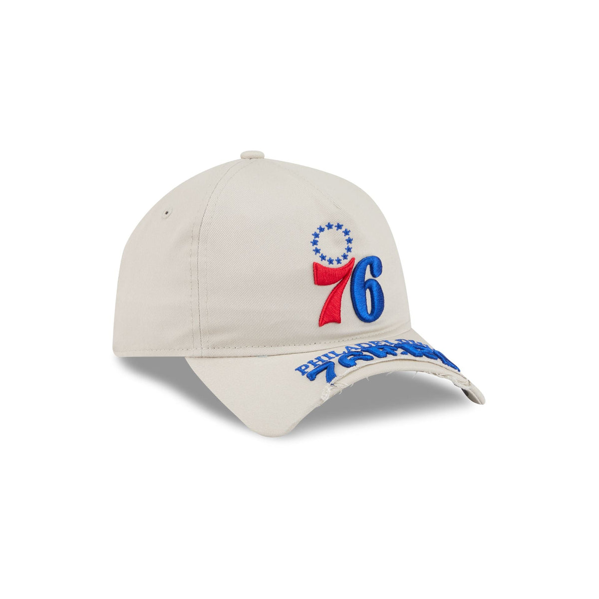 Philadelphia 76ers Stone 9FORTY A-Frame Unstructured Cut-Off Visor Snapback Hat