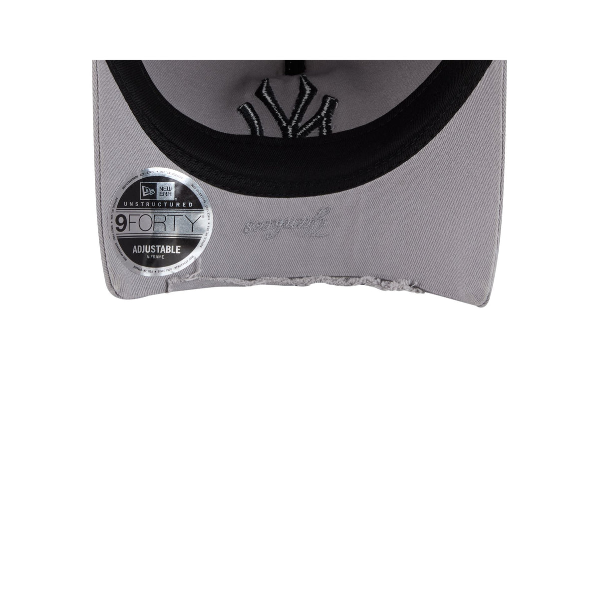 New York Yankees Tonal Gray 9FORTY A-Frame Unstructured Cut-Off Visor Snapback Hat