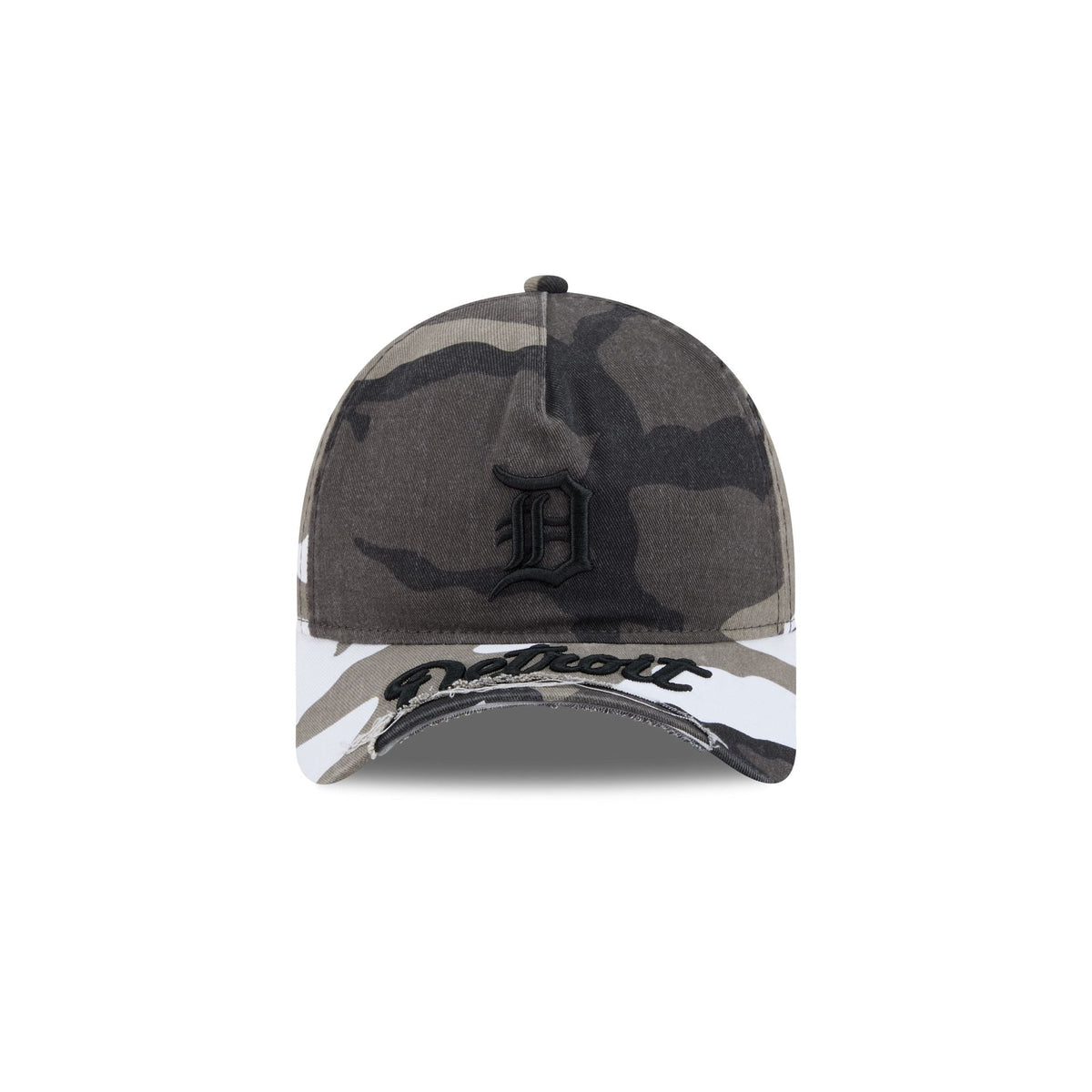 Detroit Tigers Washed Camo 9FORTY A-Frame Unstructured Cut-Off Visor Snapback Hat