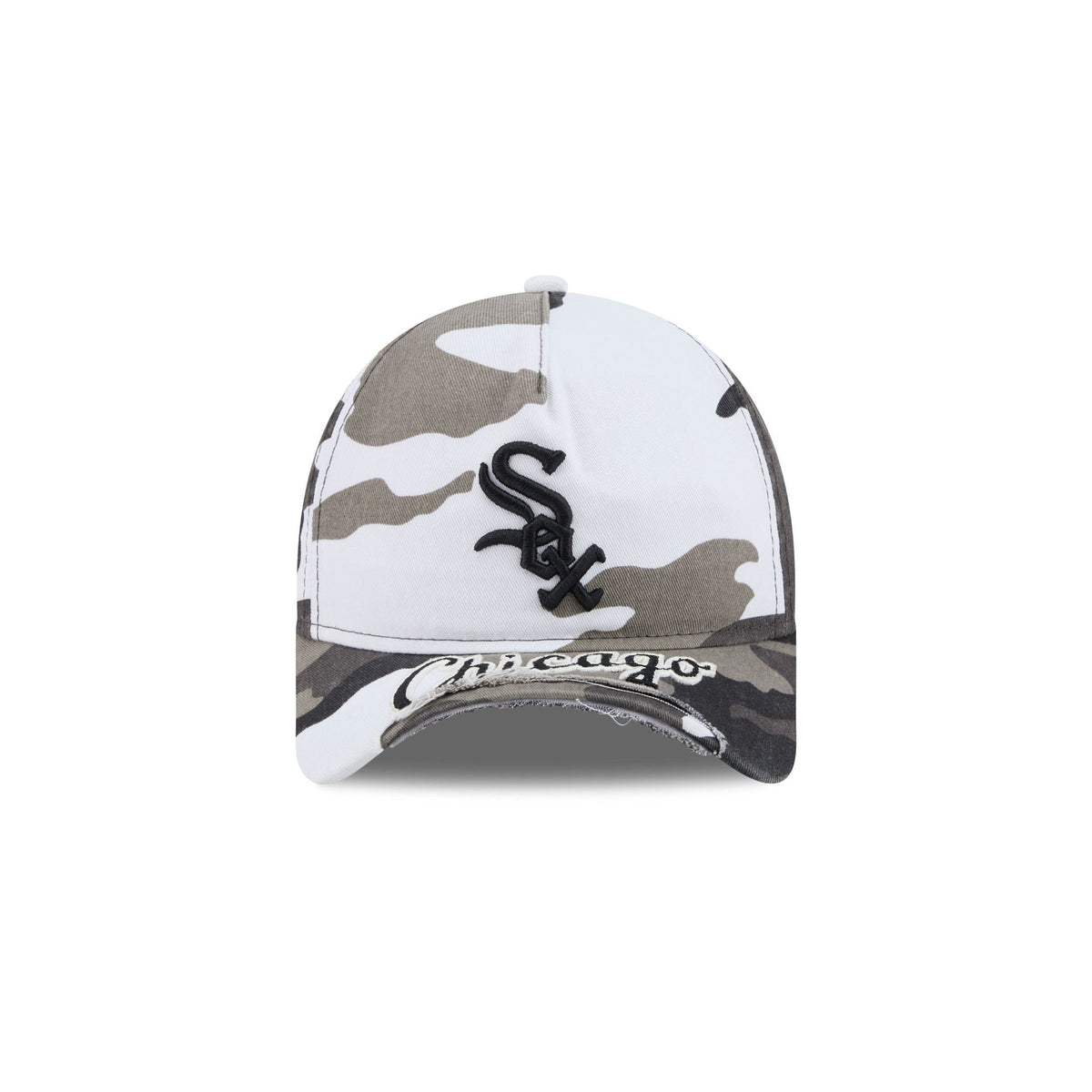 Chicago White Sox Washed Camo 9FORTY A-Frame Unstructured Cut-Off Visor Snapback Hat